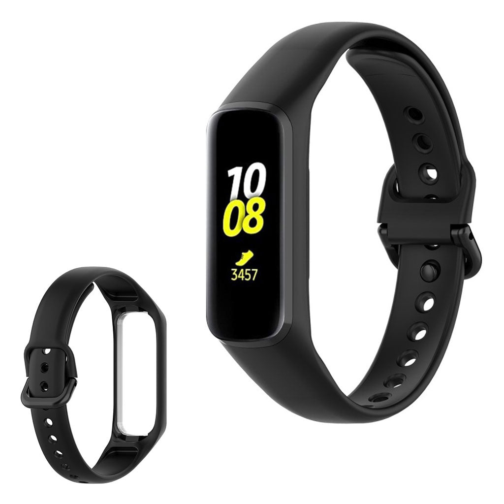Helt vildt hรฅrdfรธr Samsung Galaxy Fit 2 Silikone Rem - Sort#serie_1