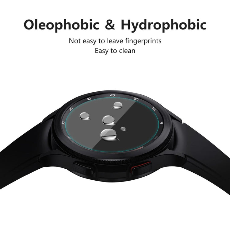 Mega Godt Samsung Galaxy Watch 4 Classic (46mm) Cover med Skærmbeskytter i Rhinsten og Hærdet Glas - Gennemsigtig#serie_2