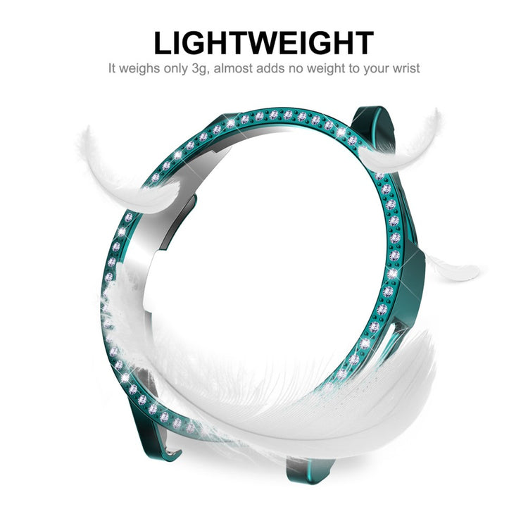 Mega Godt Samsung Galaxy Watch 4 Classic (46mm) Cover med Skærmbeskytter i Rhinsten og Hærdet Glas - Pink#serie_6