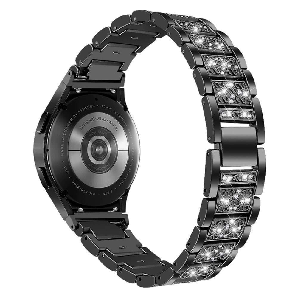 Helt vildt rart Universal Samsung Metal og Rhinsten Rem - Sort#serie_2