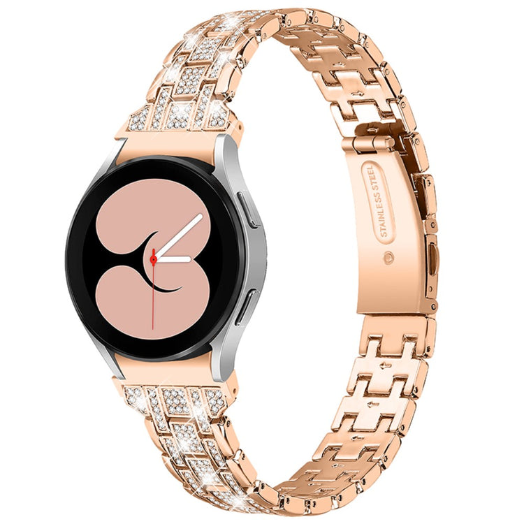 Samsung Galaxy Watch 3 (41mm) / Samsung Galaxy Watch (42mm) Metal og  Rhinsten Urrem - Pink#serie_2