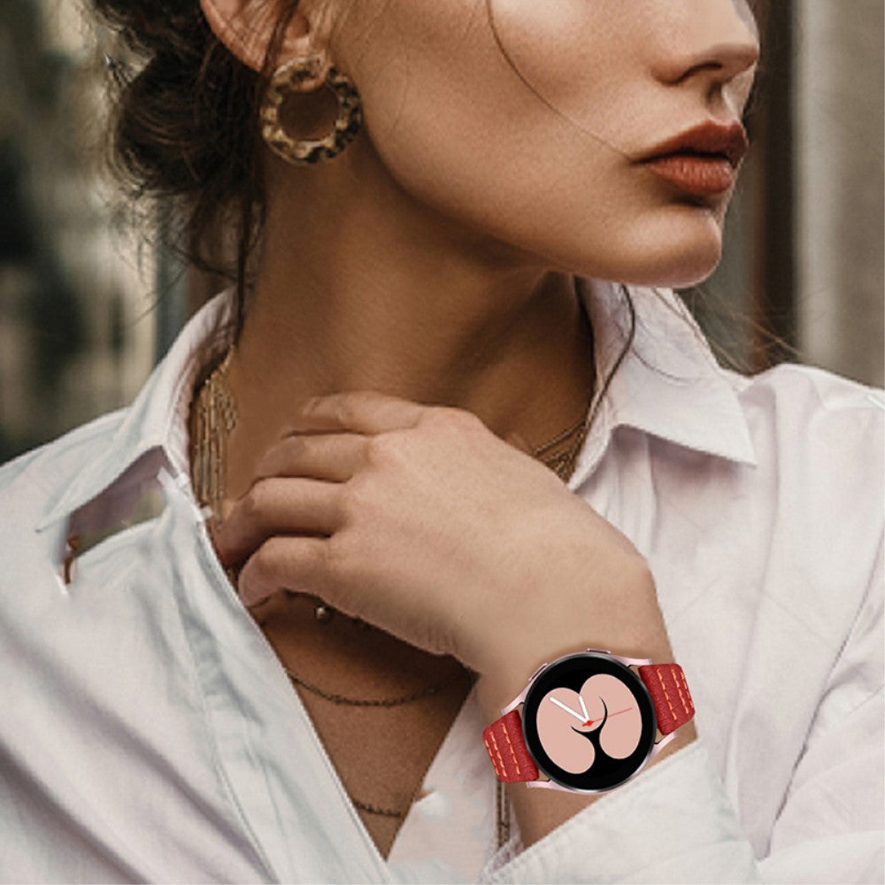 Rigtigt cool Universal Samsung Ægte læder Rem - Rød#serie_4