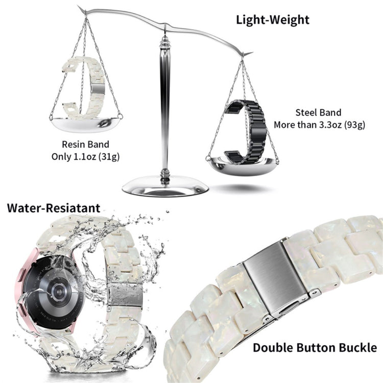 Meget nydelig Universal Samsung Metal og Plastik Rem - Hvid#serie_4