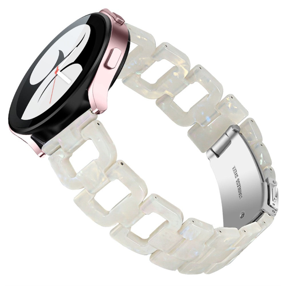 Meget nydelig Universal Samsung Metal og Plastik Rem - Hvid#serie_4