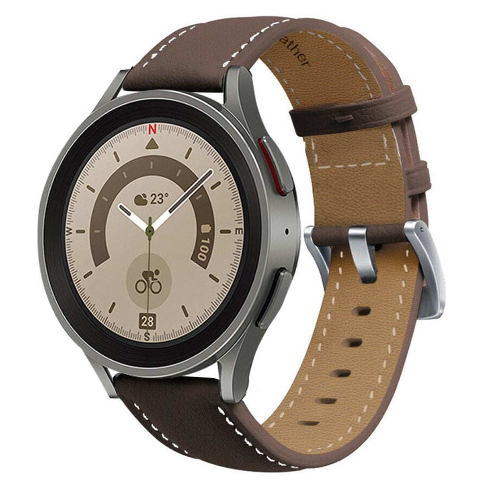 Elegant Universal Samsung Ægte læder Rem - Brun#serie_4