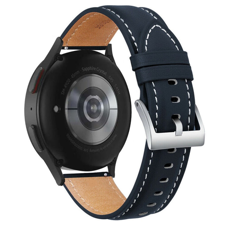 Elegant Universal Samsung Ægte læder Rem - Blå#serie_9