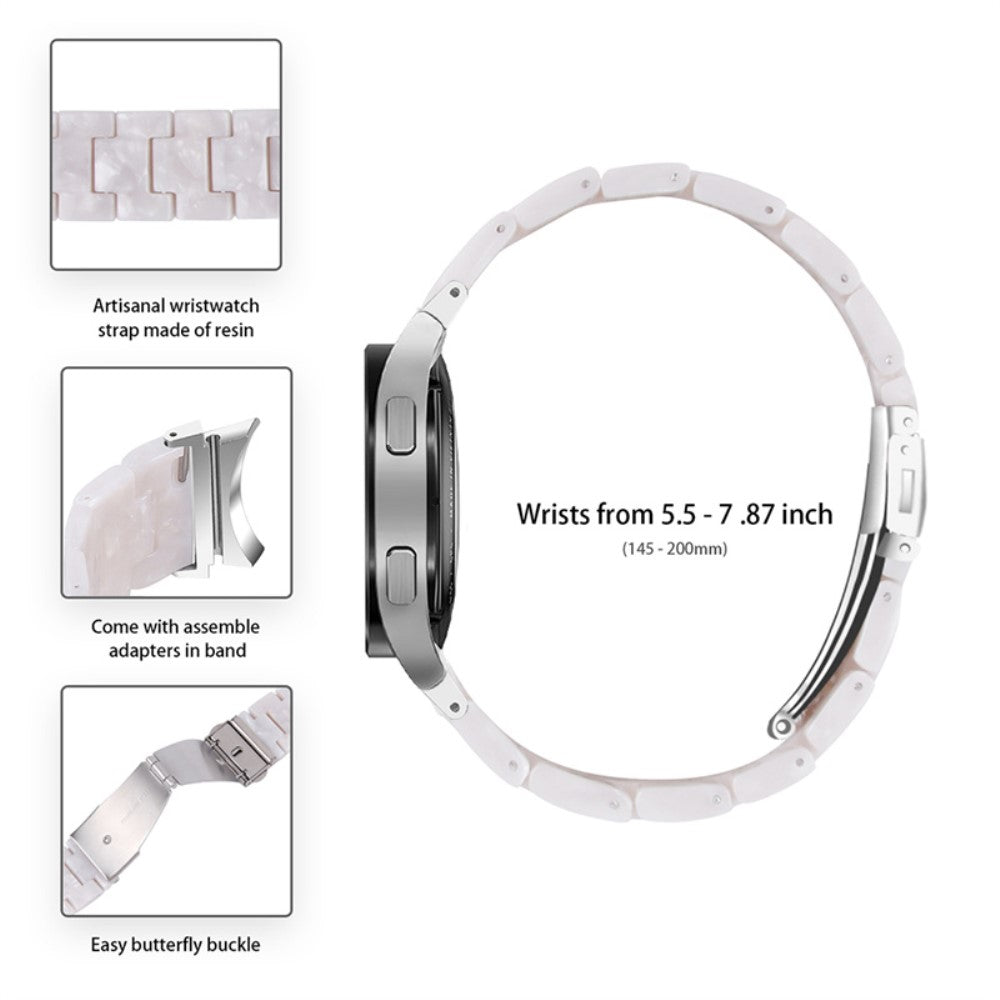 Mega kønt Universal Samsung Metal og Plastik Rem - Hvid#serie_22