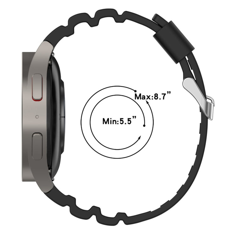 Rigtigt slidstærk Universal Samsung Silikone Rem - Sort#serie_1