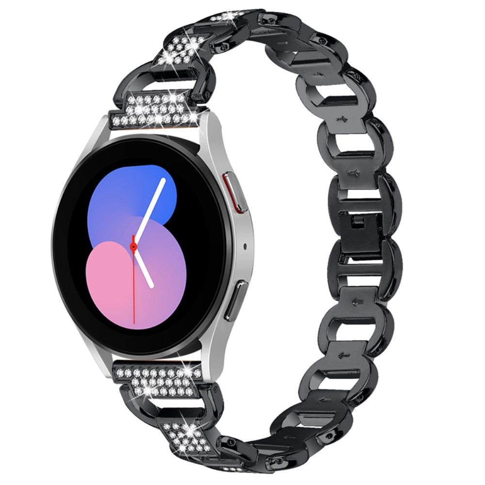 Meget hårdfør Universal Samsung Metal og Rhinsten Rem - Sort#serie_1