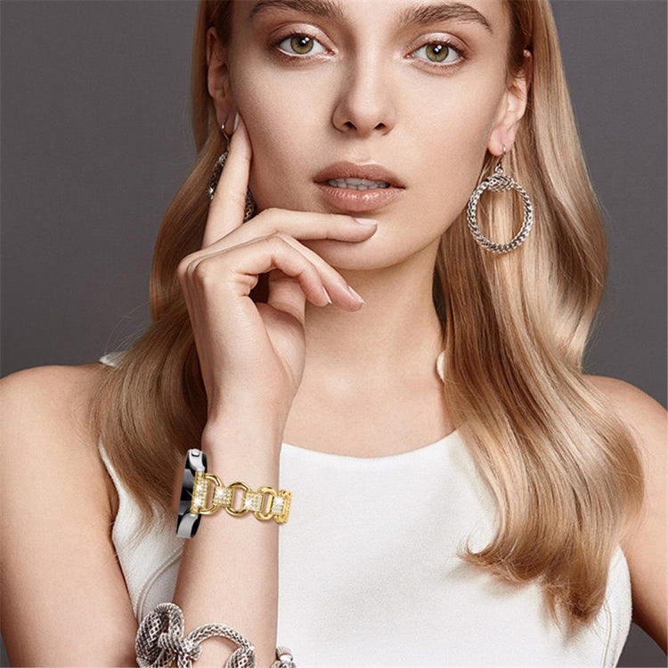 Meget hårdfør Universal Samsung Metal og Rhinsten Rem - Pink#serie_3