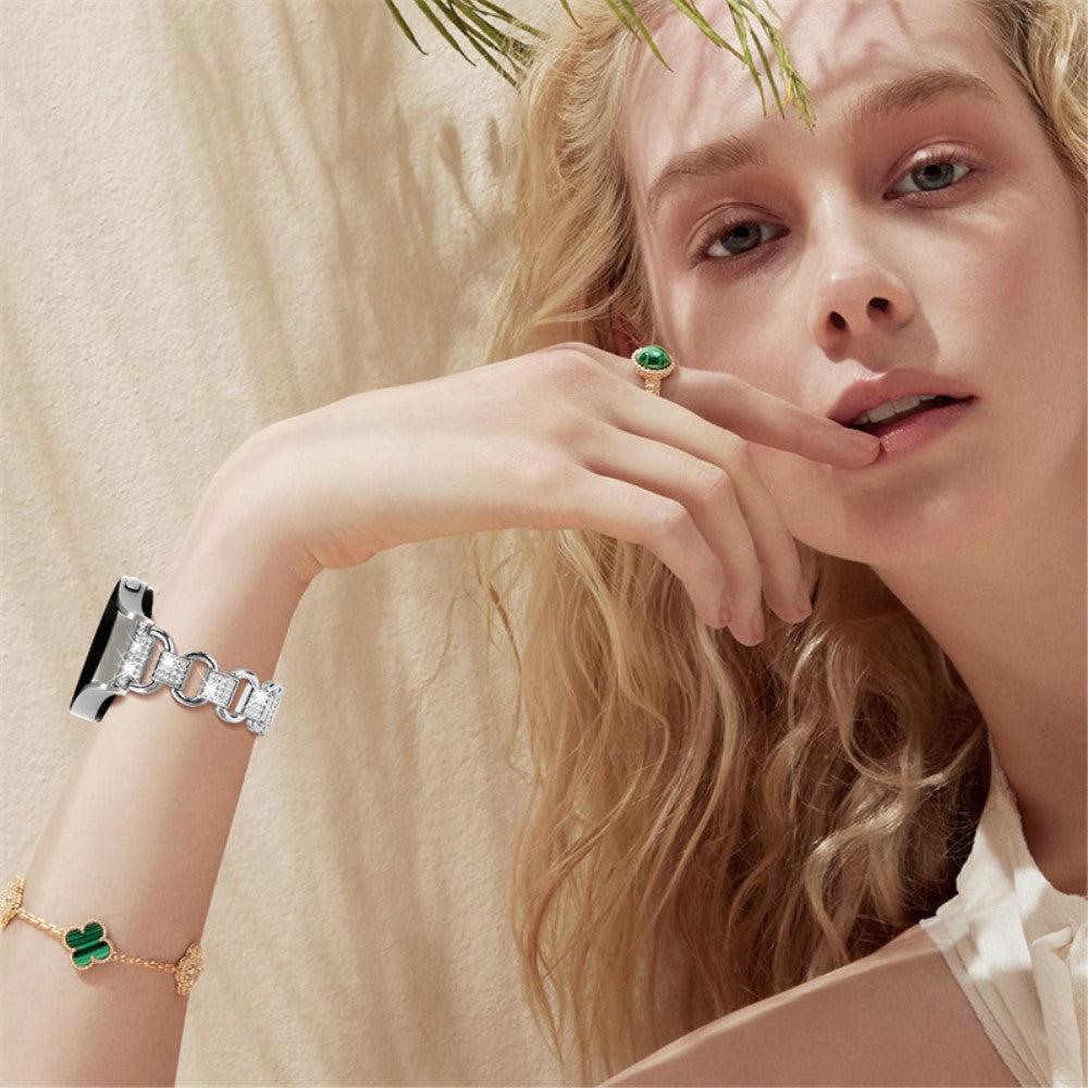 Kønt Universal Samsung Metal og Rhinsten Rem - Sølv#serie_4