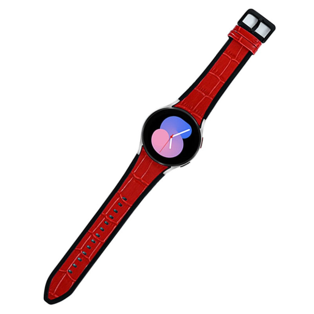 Rigtigt fed Universal Samsung Kunstlæder og Silikone Rem - Rød#serie_3