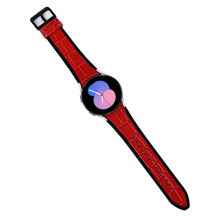 Rigtigt fed Universal Samsung Kunstlæder og Silikone Rem - Rød#serie_3