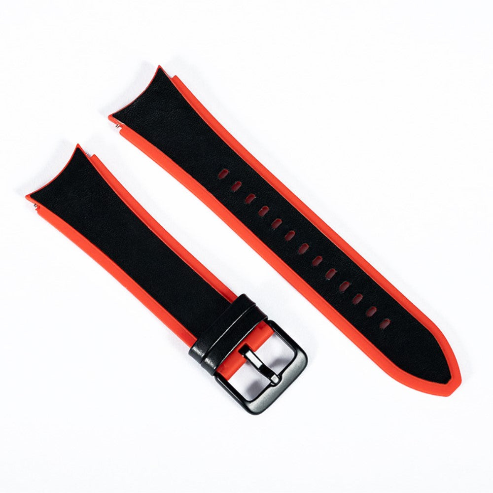Rigtigt fed Universal Samsung Kunstlæder og Silikone Rem - Rød#serie_5