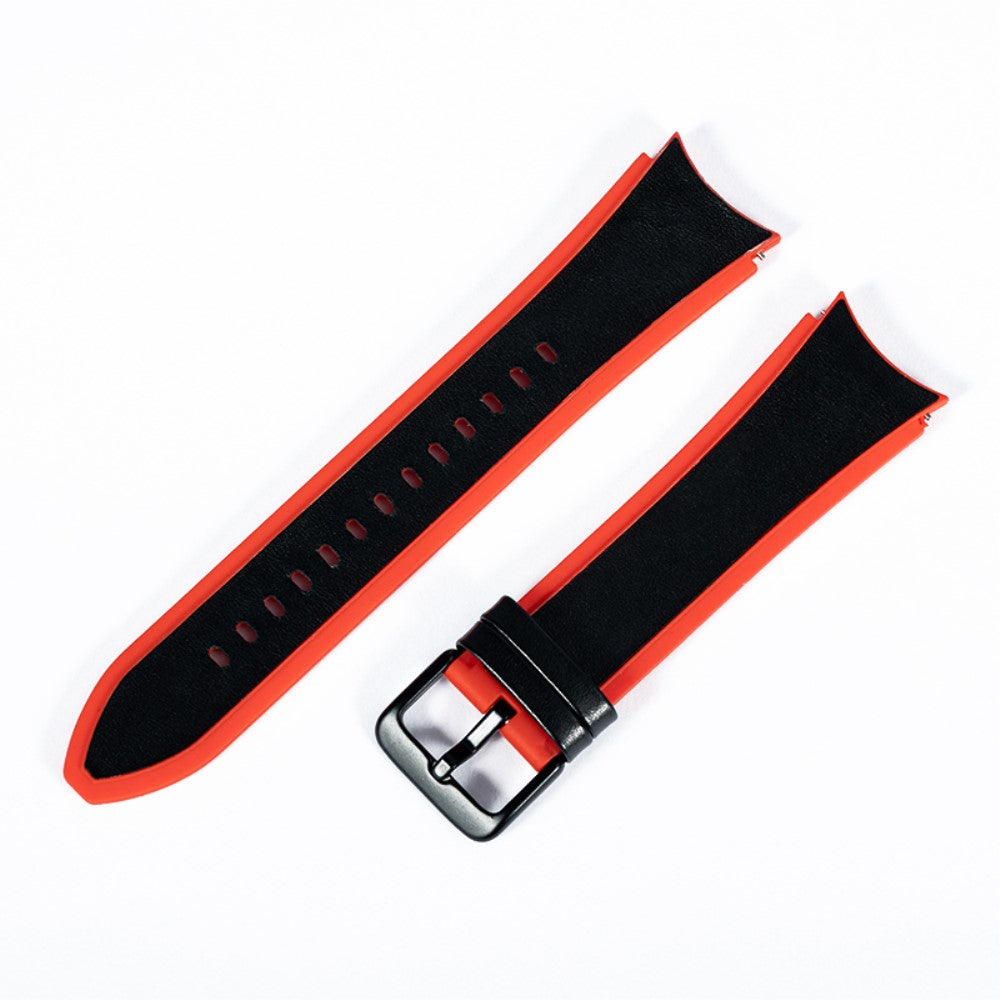Rigtigt fed Universal Samsung Kunstlæder og Silikone Rem - Rød#serie_5