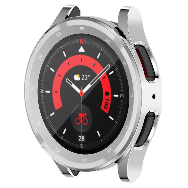 Super Fed Samsung Galaxy Watch 5 Pro Silikone Cover - Sølv#serie_2