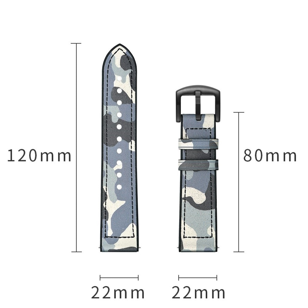 Sejt Universal Huawei Ægte læder og Silikone Rem - Blå#serie_8