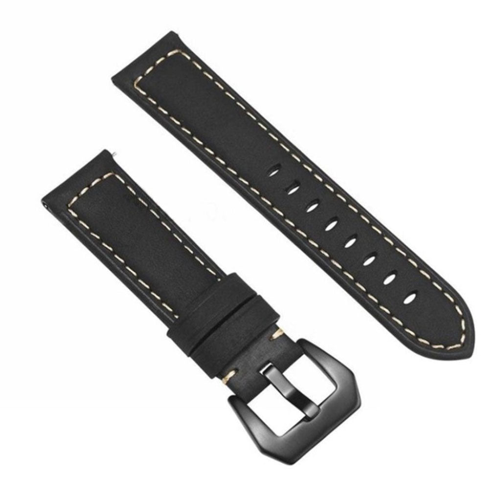 Slidstรฆrk Huawei Watch GT รgte lรฆder Rem - Sort#serie_1