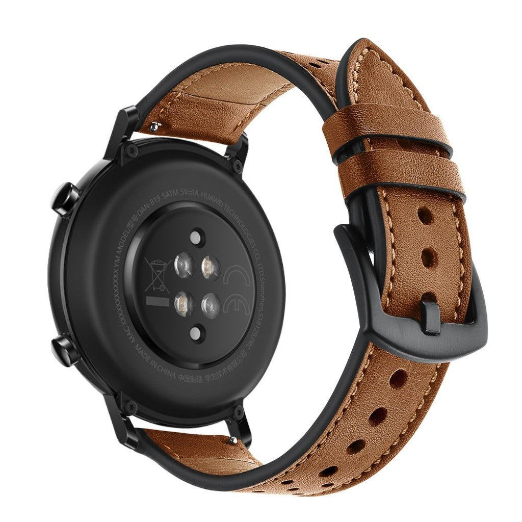 Meget godt Huawei Watch GT 2 42mm Ægte læder Rem - Brun#serie_2