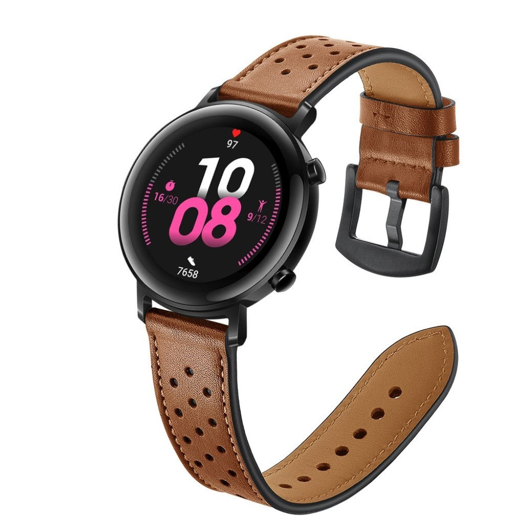 Meget godt Huawei Watch GT 2 42mm Ægte læder Rem - Brun#serie_2