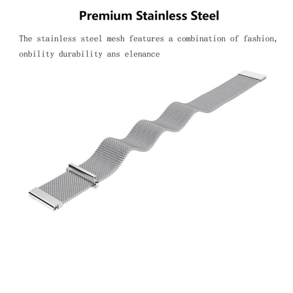 Helt vildt holdbart Huawei Watch GT 2 46mm Metal Rem - Sølv#serie_2