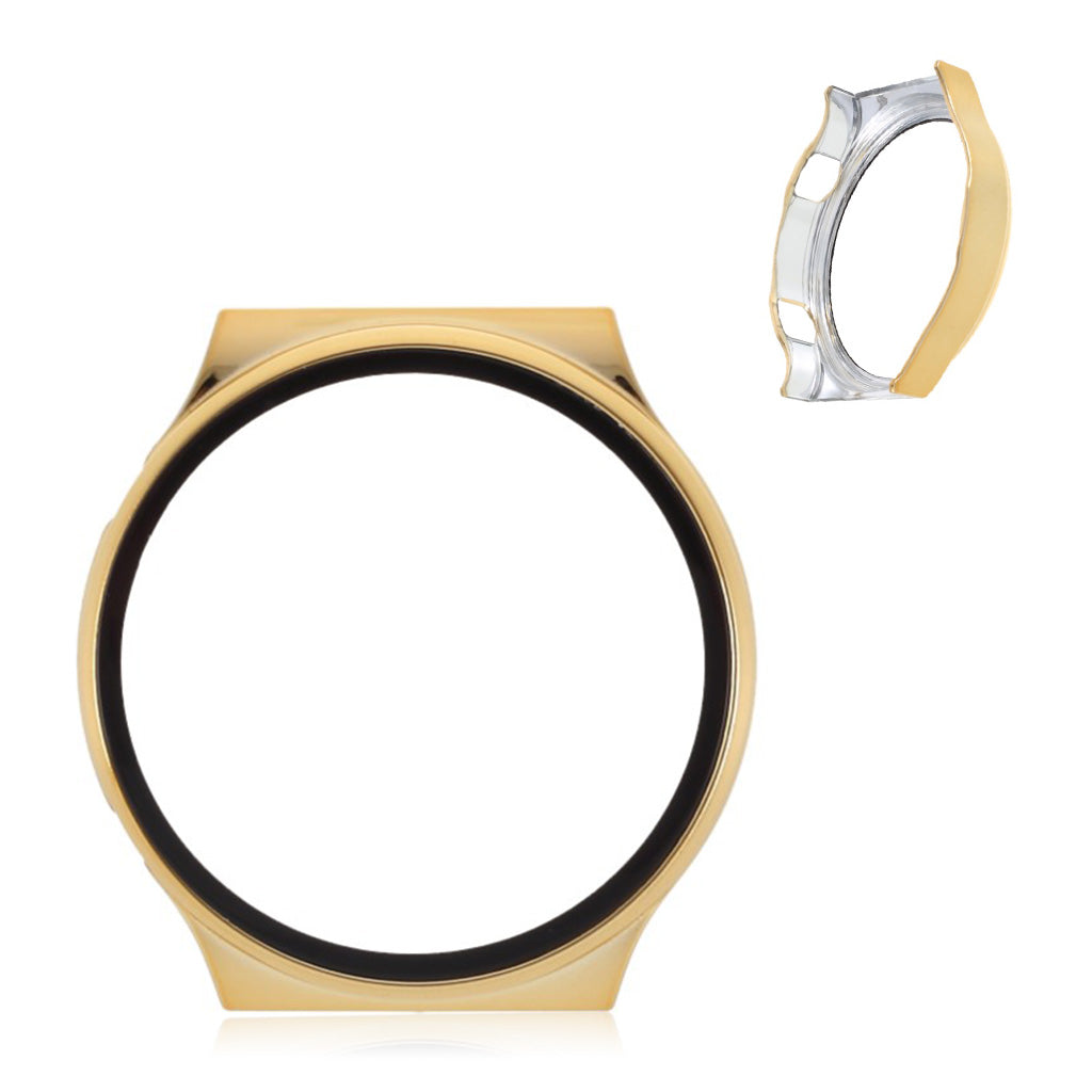 Mega Flot Huawei Watch GT 2 Pro Cover med Skรฆrmbeskytter i Silikone og Hรฆrdet Glas - Guld#serie_1