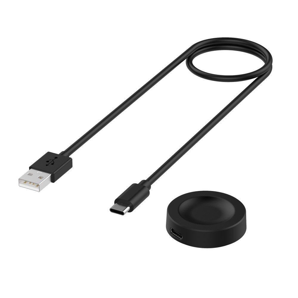 1m Plastik Huawei Watch 3 Pro Trรฅdlรธs  Ladestation - Sort#serie_1