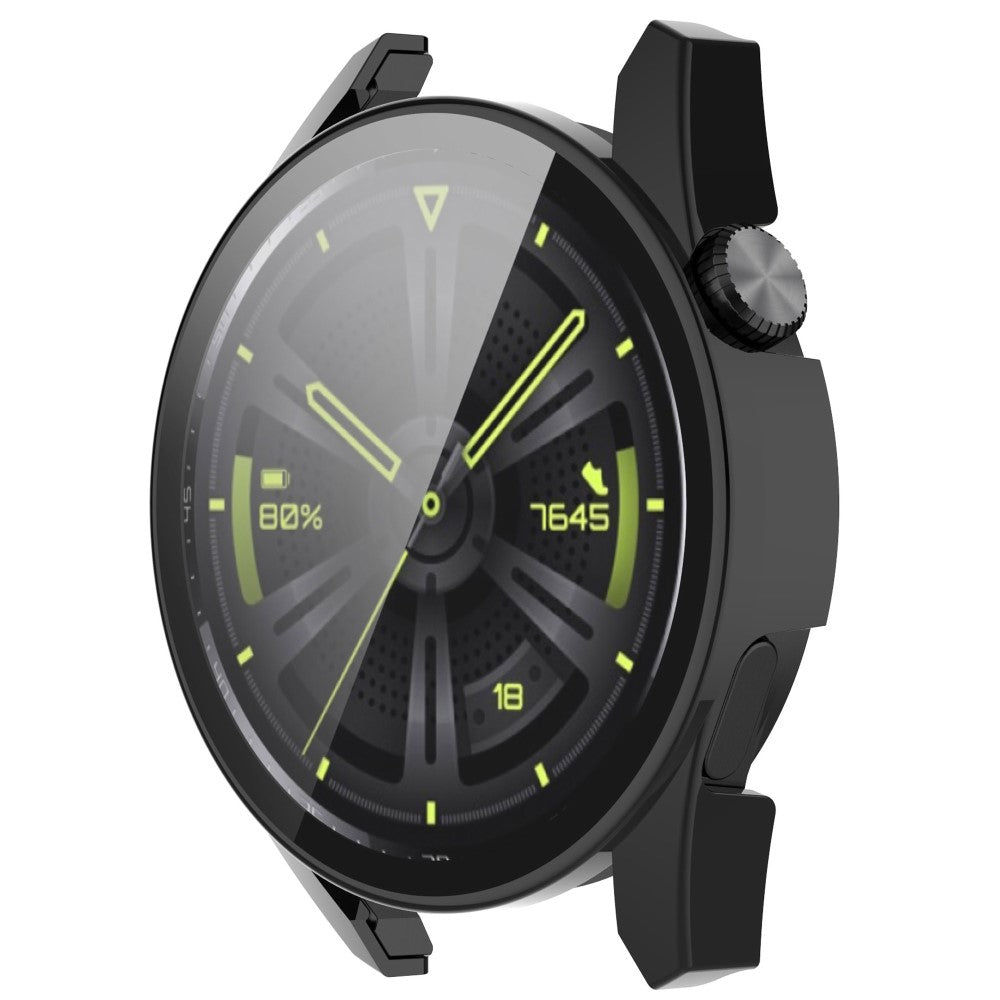 Super Fint Huawei Watch GT 3 (42mm) Cover med Skærmbeskytter i Silikone og Hærdet Glas - Gennemsigtig#serie_2