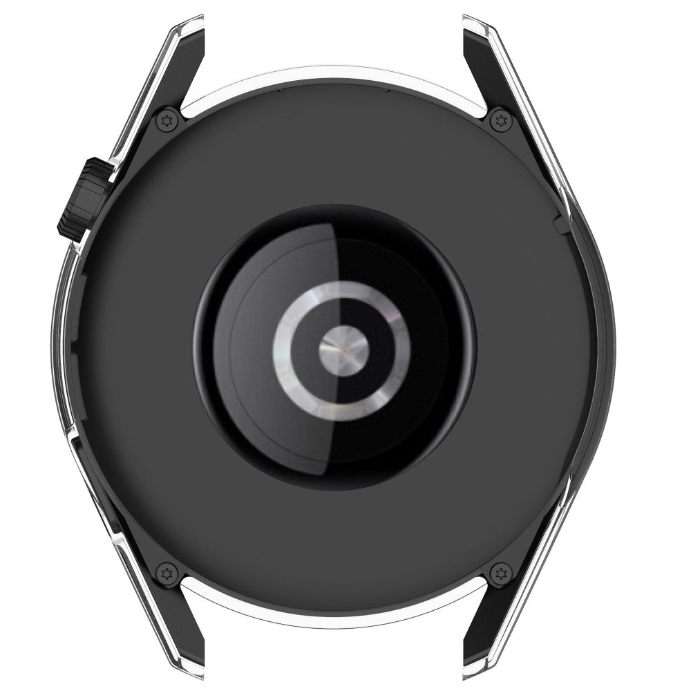Super Fint Huawei Watch GT 3 (42mm) Cover med Skærmbeskytter i Silikone og Hærdet Glas - Gennemsigtig#serie_4