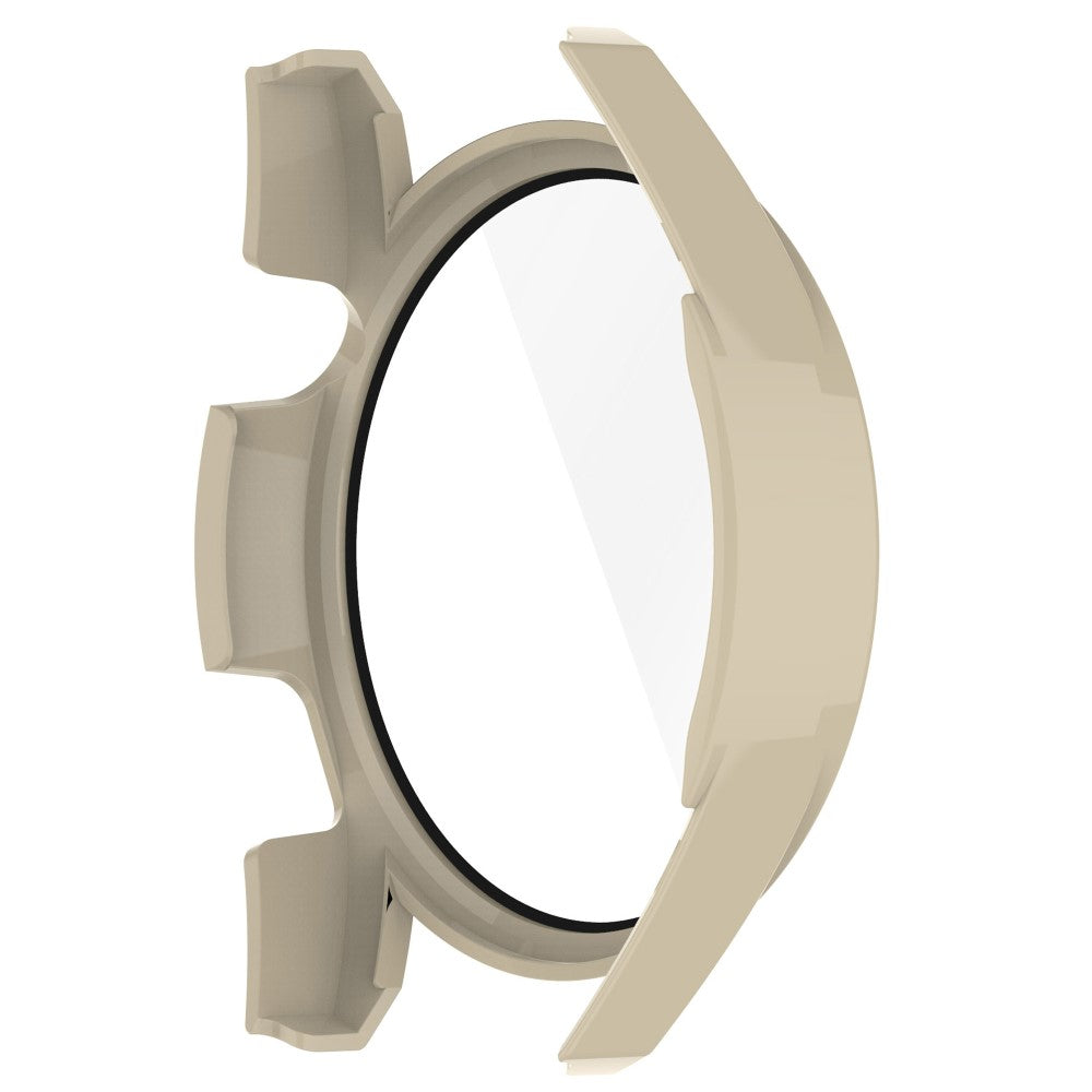 Super Fint Huawei Watch GT 3 (42mm) Cover med Skærmbeskytter i Silikone og Hærdet Glas - Beige#serie_5
