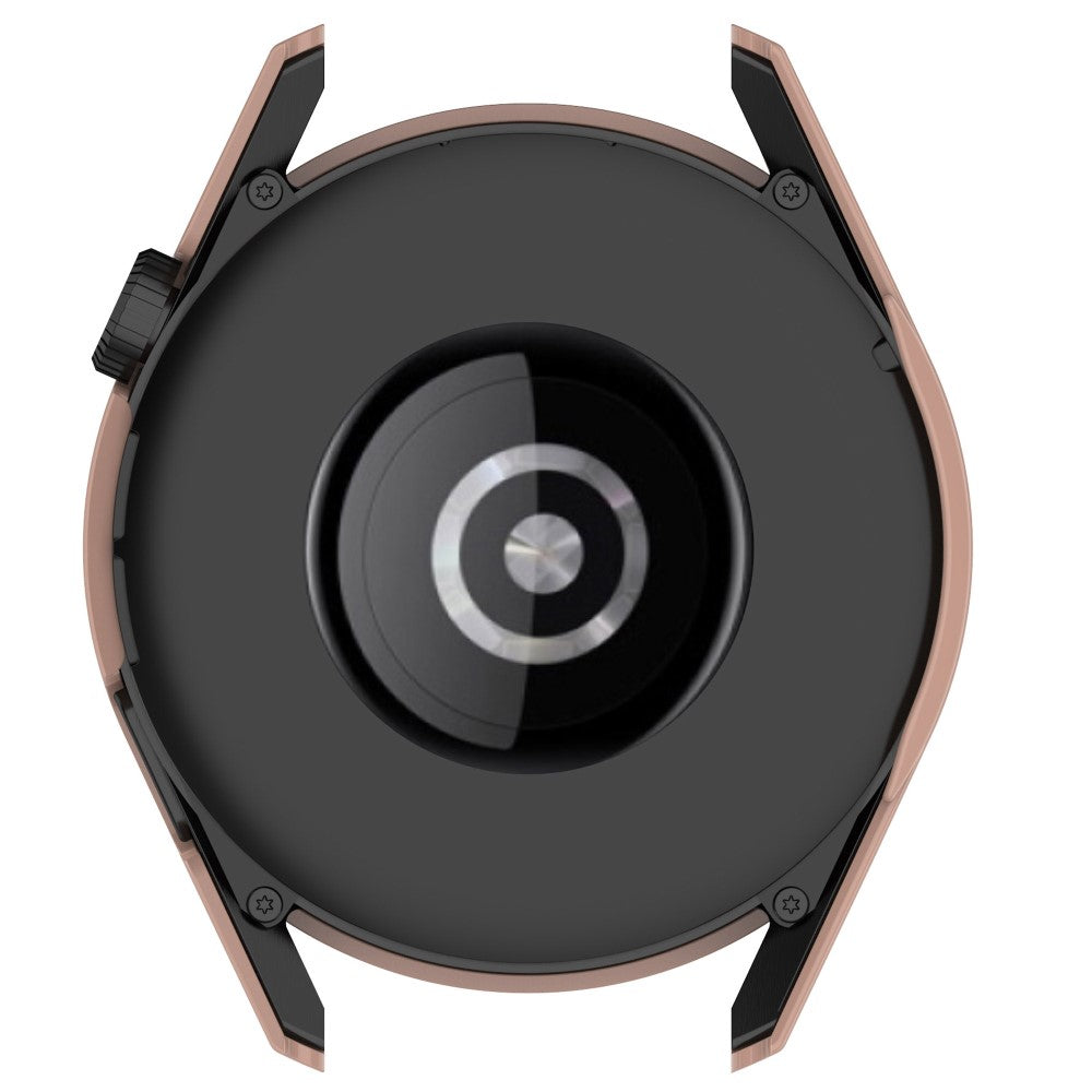 Super Fint Huawei Watch GT 3 (42mm) Cover med Skærmbeskytter i Silikone og Hærdet Glas - Pink#serie_6