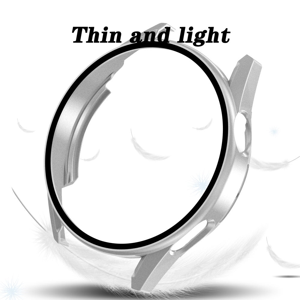 Mega Fint Huawei Watch GT 3 (42mm) Cover med Skærmbeskytter i Plastik og Hærdet Glas - Sølv#serie_4