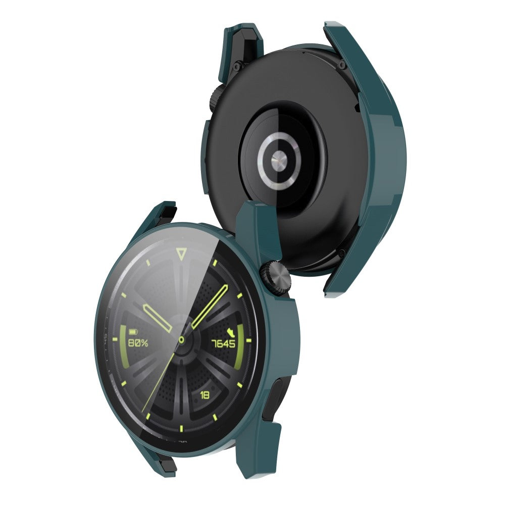 Fed Huawei Watch GT 3 (42mm) Cover med Skรฆrmbeskytter i Plastik og Hรฆrdet Glas - Grรธn#serie_1