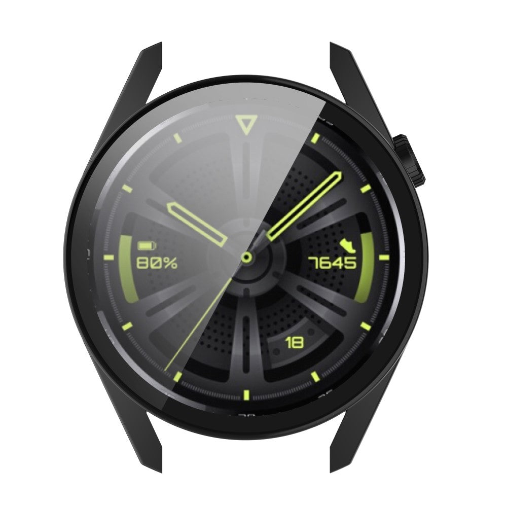 Fed Huawei Watch GT 3 (42mm) Cover med Skærmbeskytter i Plastik og Hærdet Glas - Sort#serie_2