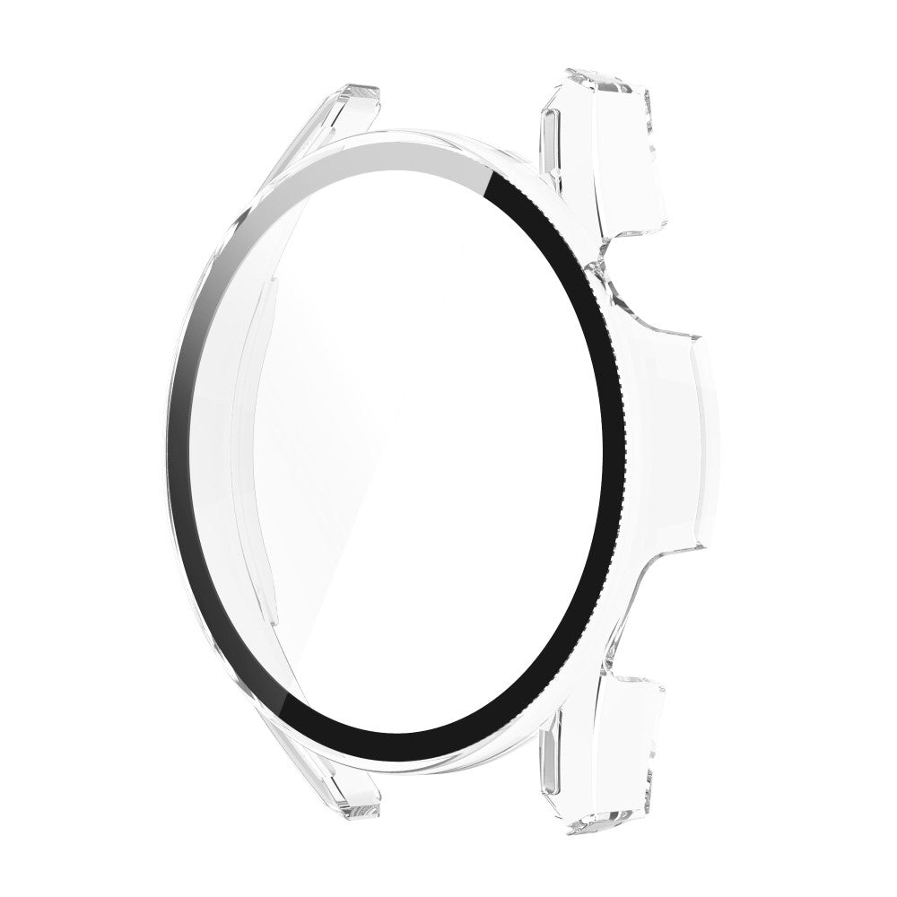 Fed Huawei Watch GT 3 (42mm) Cover med Skærmbeskytter i Plastik og Hærdet Glas - Gennemsigtig#serie_4