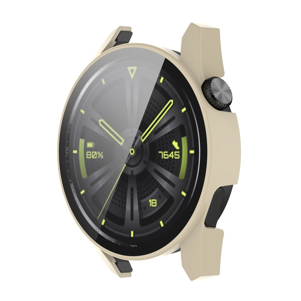 Fed Huawei Watch GT 3 (42mm) Cover med Skærmbeskytter i Plastik og Hærdet Glas - Gennemsigtig#serie_5