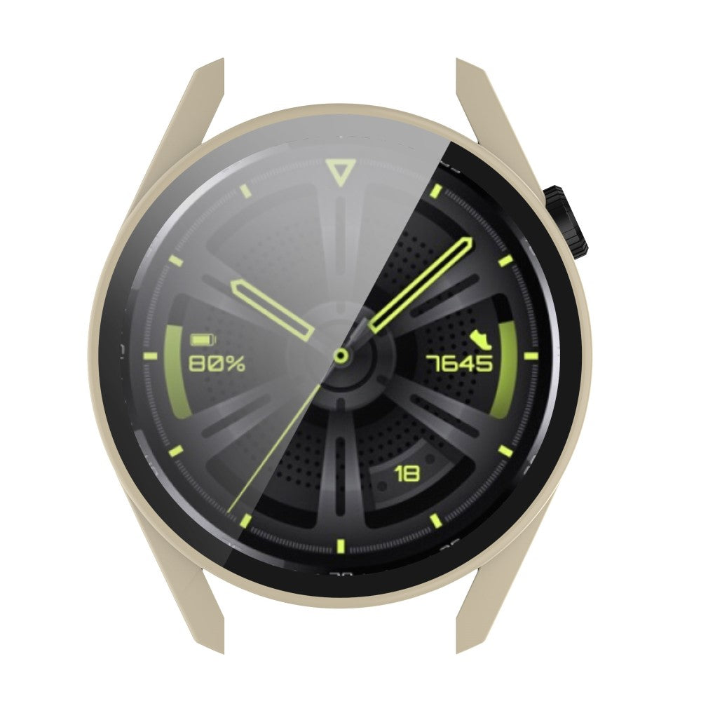 Fed Huawei Watch GT 3 (42mm) Cover med Skærmbeskytter i Plastik og Hærdet Glas - Gennemsigtig#serie_5