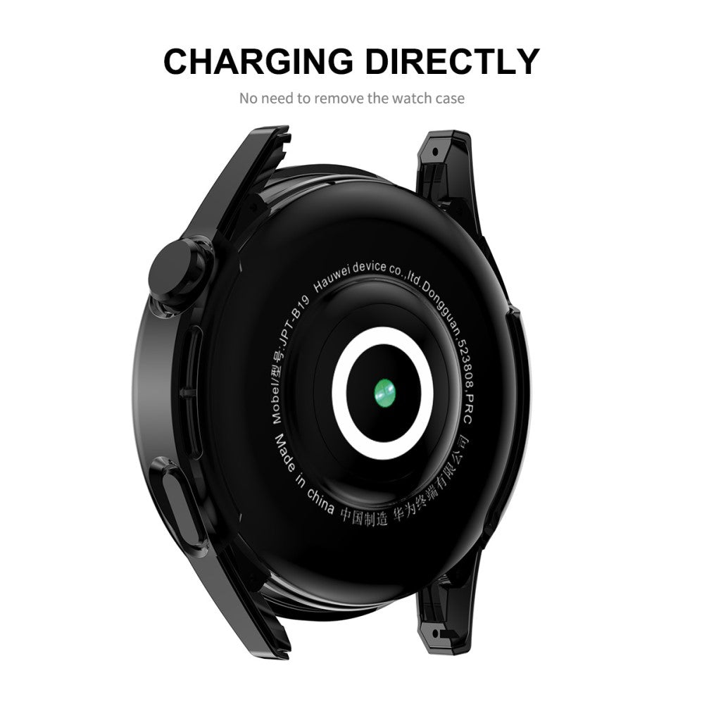 Meget Fed Huawei Watch GT 3 (42mm) Cover med Skærmbeskytter i Plastik og Hærdet Glas - Sølv#serie_5