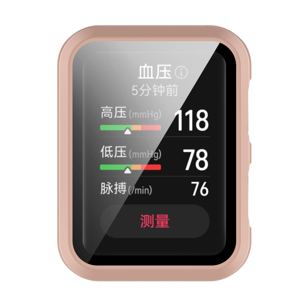 Vildt Fed Huawei Watch D Cover med Skærmbeskytter i Plastik og Hærdet Glas - Pink#serie_1