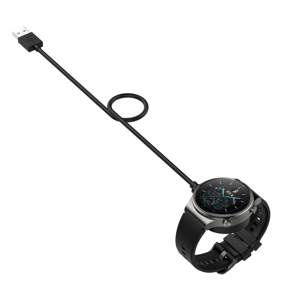 Plastik Universal Huawei Smartwatch  Magnetisk Opladningskabel - Sort#serie_1