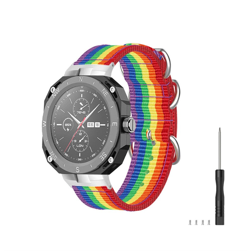 Super slidstรฆrk Huawei Watch GT Cyber Nylon Rem - Flerfarvet#serie_1