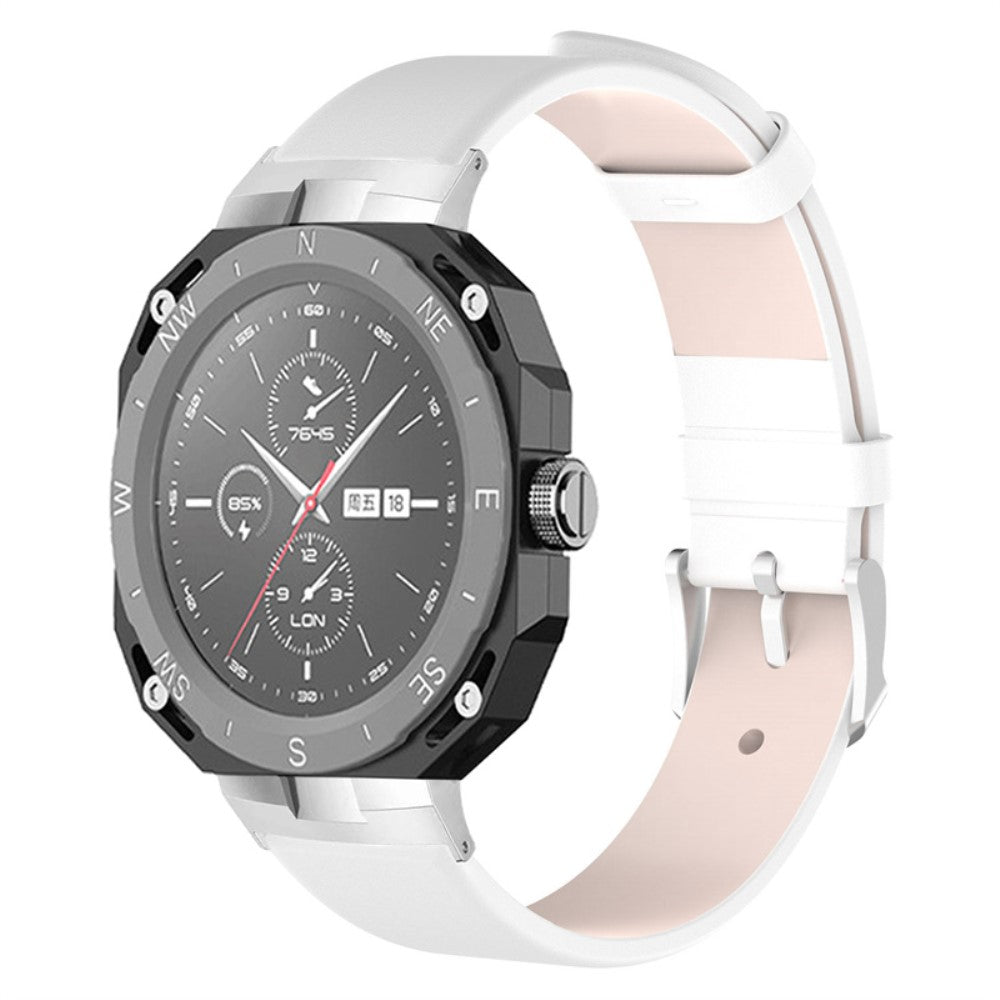 Super slidstรฆrk Huawei Watch GT Cyber Kunstlรฆder Rem - Hvid#serie_1