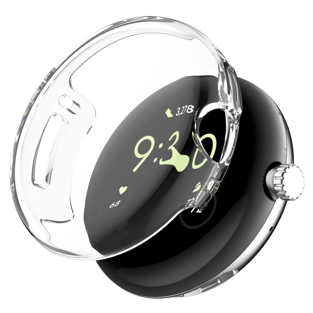 Vildt Flot Google Pixel Watch Cover med Skรฆrmbeskytter i Silikone - Gennemsigtig#serie_015