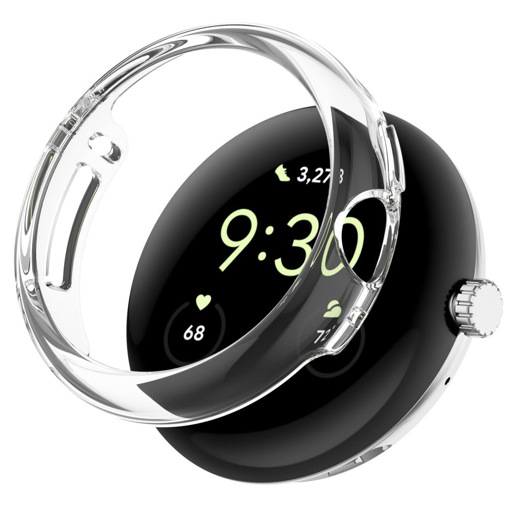 Super Godt Google Pixel Watch Cover med Skรฆrmbeskytter i Plastik - Gennemsigtig#serie_016
