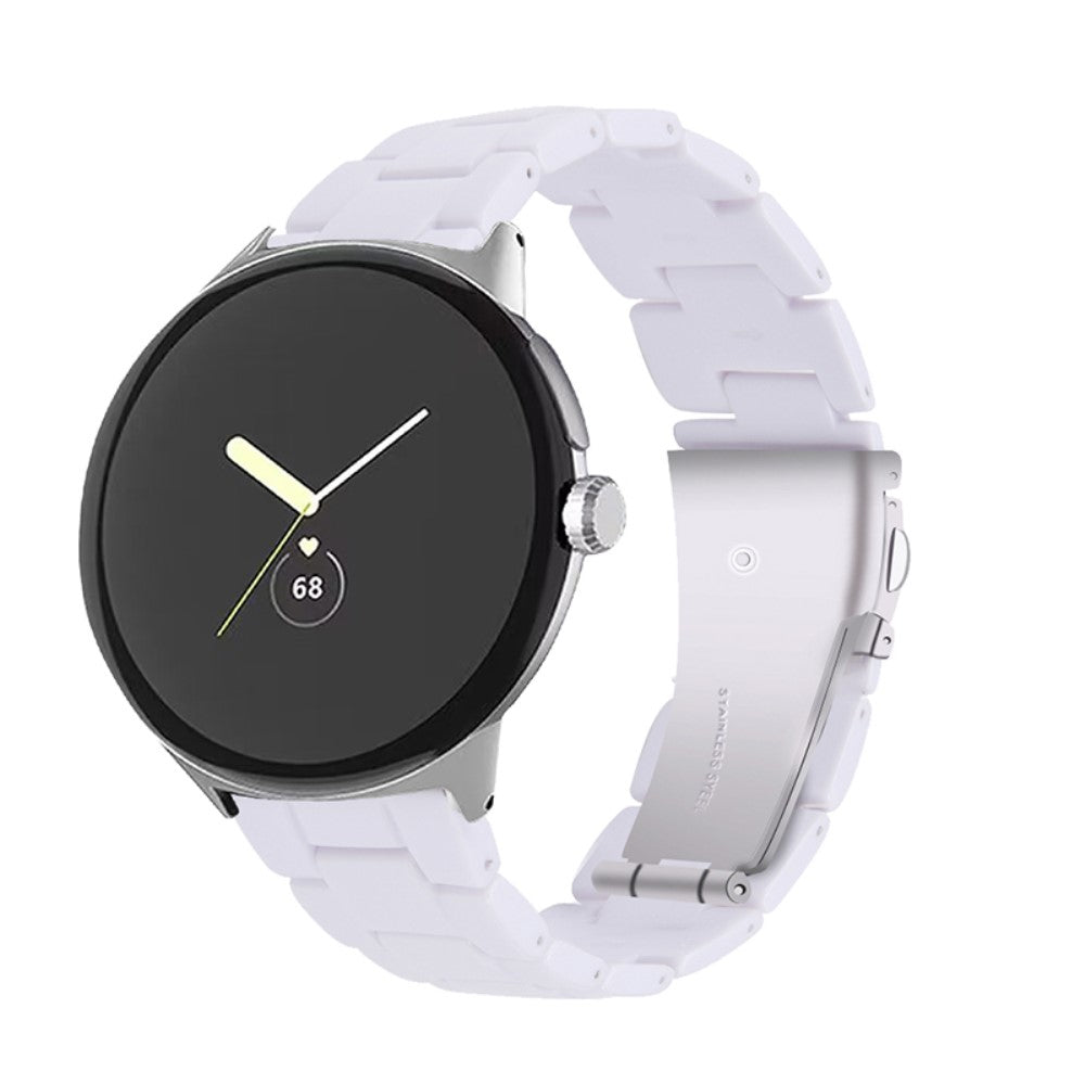 Super pรฆnt Google Pixel Watch Plastik Rem - Hvid#serie_1