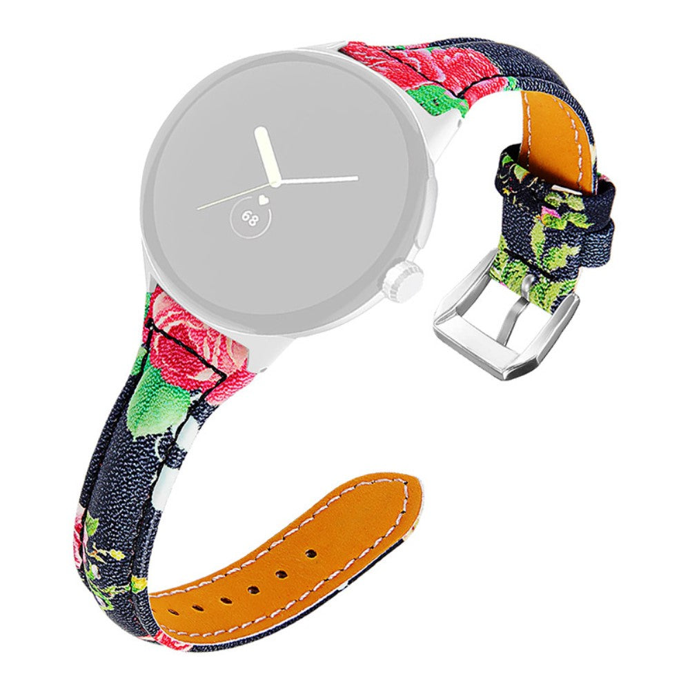 Mega slidstรฆrk Google Pixel Watch รgte lรฆder Rem - Rรธd#serie_1