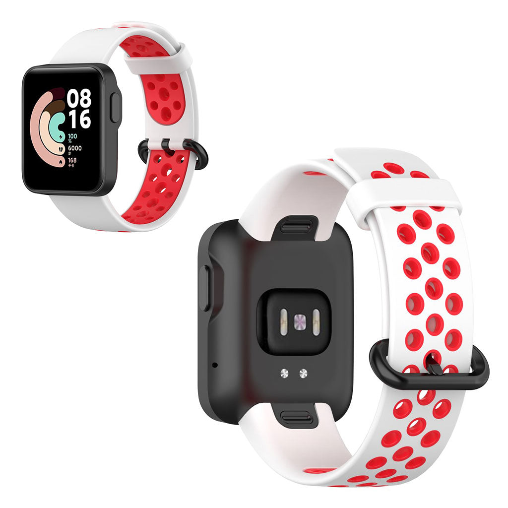Kรธnt Xiaomi Mi Watch Lite / Xiaomi Redmi Watch Silikone Rem - Hvid#serie_1