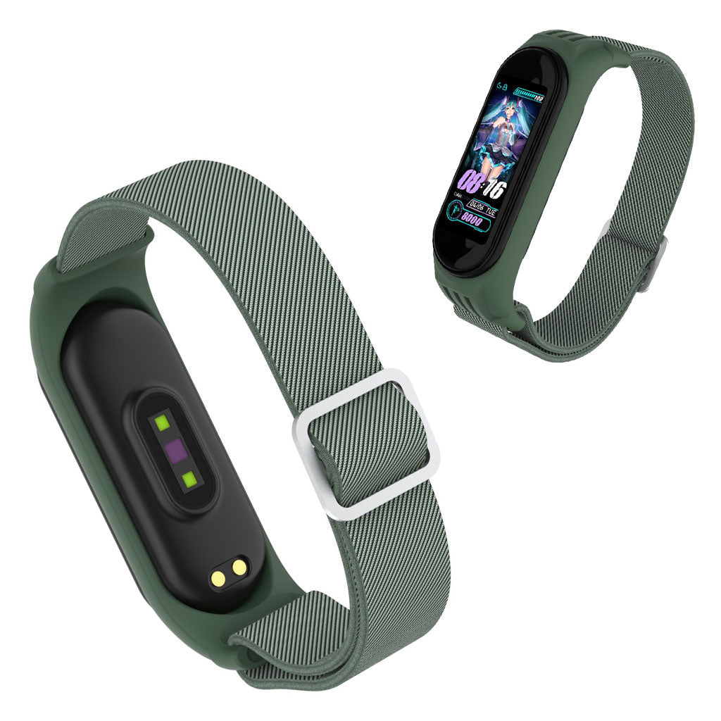 Xiaomi Mi Smart Band 6 / 5 nylon watch band - Dark Green#serie_2