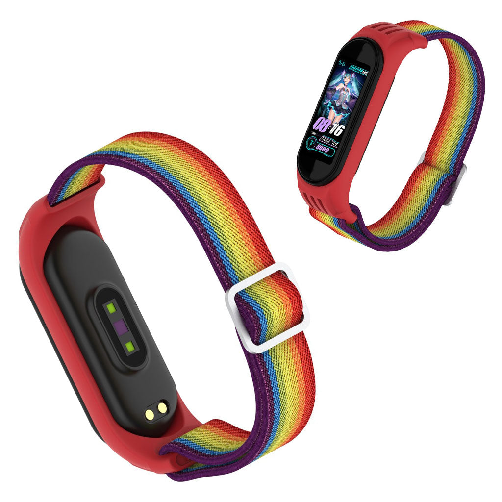 Xiaomi Mi Smart Band 6 / 5 nylon watch band - Rainbow#serie_4