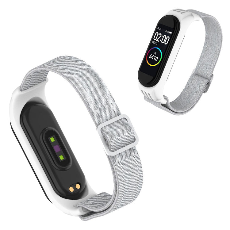 Xiaomi Mi Smart Band 6 / 5 nylon watch band - Silver#serie_5